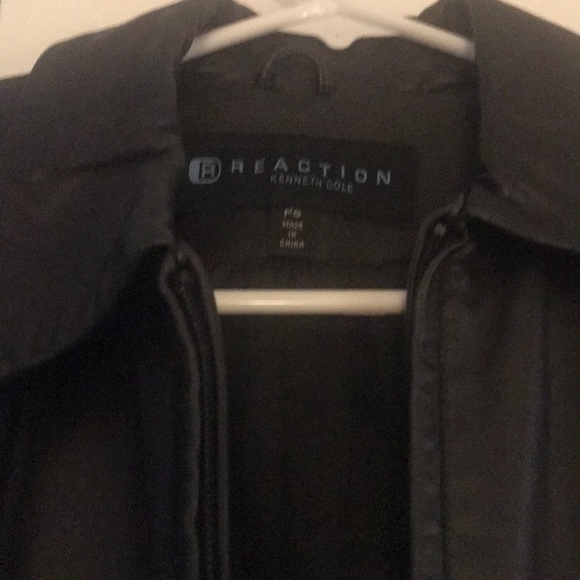 Black leather Kenneth Cole leather jacket - Picture 1 of 2
